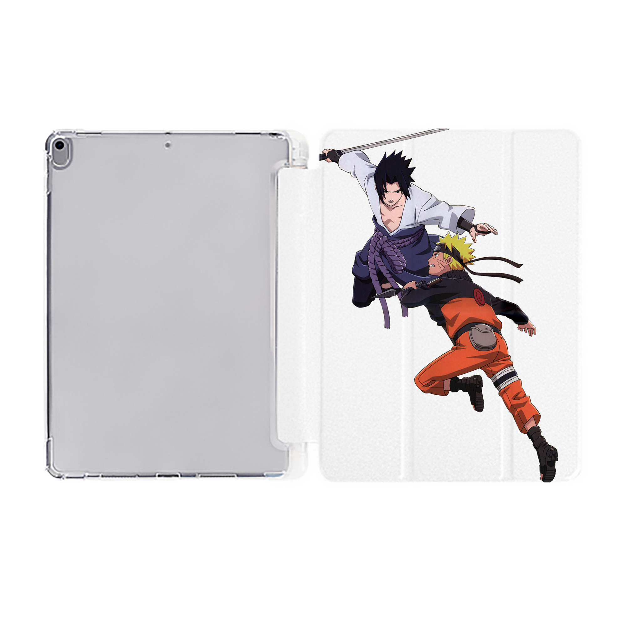 （画像用） NARUTO -ナルト- うちは サスケ Uchiha Sasuke IPad ケース ペン収納付き 三つ折りスタンド PUレザー×シリコン 対応機種9.5/10.5/10.9インチ